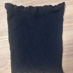 Navy Smocked Tube Top